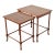 Baker Furniture English Regency Walnut and Burl Wood Parquet Top Nesting Tables, Pair For Sale