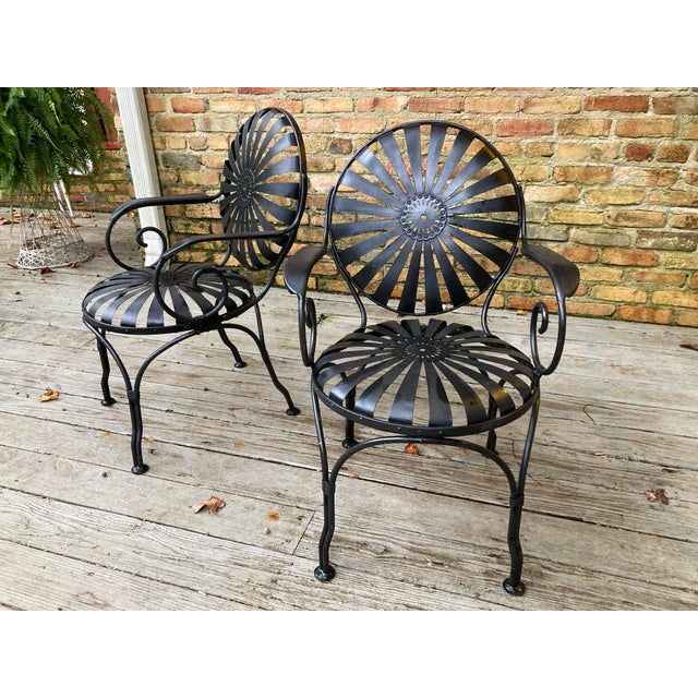Francois Carre Garden Dining Chairs - A Pair For Sale - Image 9 of 12