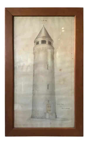 Large Drawing of Water Tower at Fort Ethan Allen
