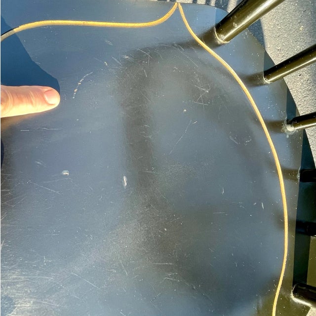 Late 20th Century Nichols and Stone Ebonized Hitchcock Style Chairs For Sale - Image 10 of 12