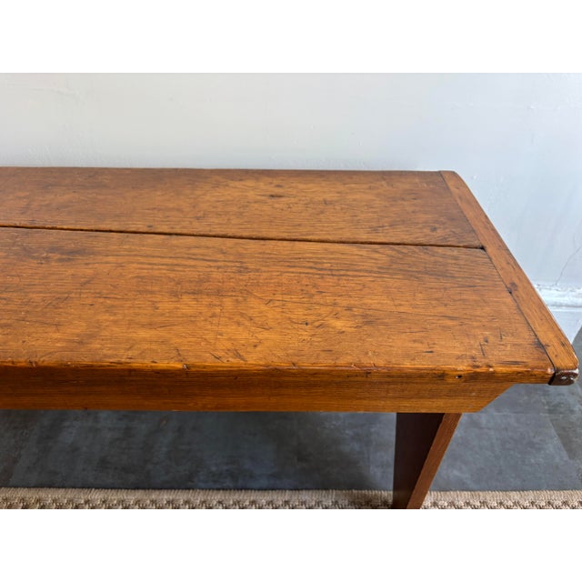 Rustic Antique Wooden Bench For Sale - Image 9 of 11