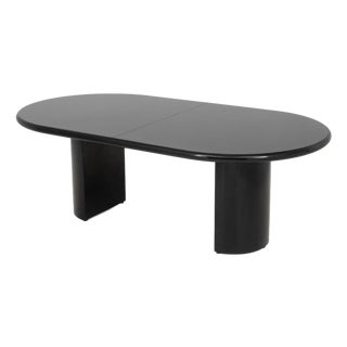 Intrex Postmodern Black Lacquered Dining Table For Sale