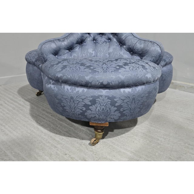 Late 19th Century Victorian Walnut Conversation Seat, 1880s For Sale - Image 5 of 8