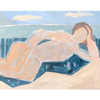 "Summer Heat" Abstract Oil Figure by Anne Darby Parker For Sale