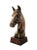 Metal Antique Brass Finish Metal Horse Bust Sculpture For Sale - Image 7 of 9