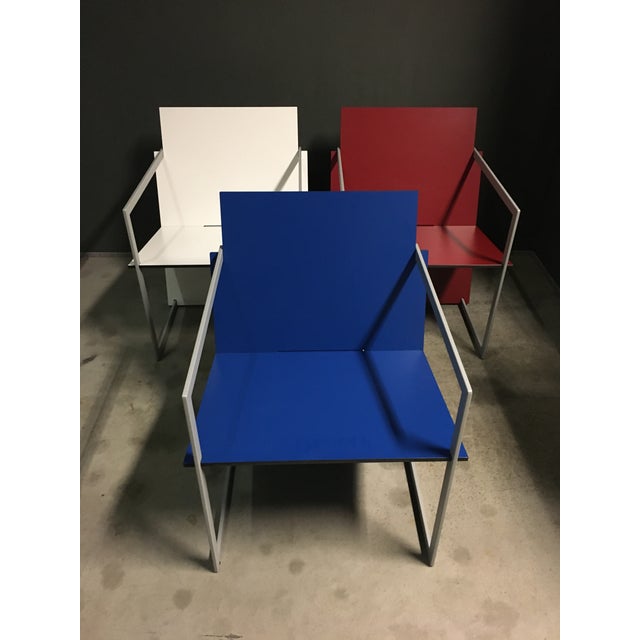 3 x 'Spectro' lounge chairs designed by Hank Kwint for Lourens Fischer, 1990s. Simple yet ingenious design which can be...