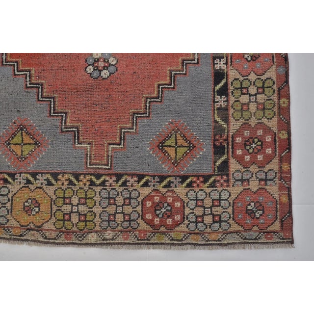 1950s Small Neutral Anatolian Rug, Organic Modern Home Decor For Sale - Image 10 of 10