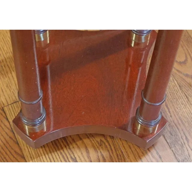 Baker Furniture Mahogany Regency Style Column Pedestal Table For Sale - Image 10 of 12