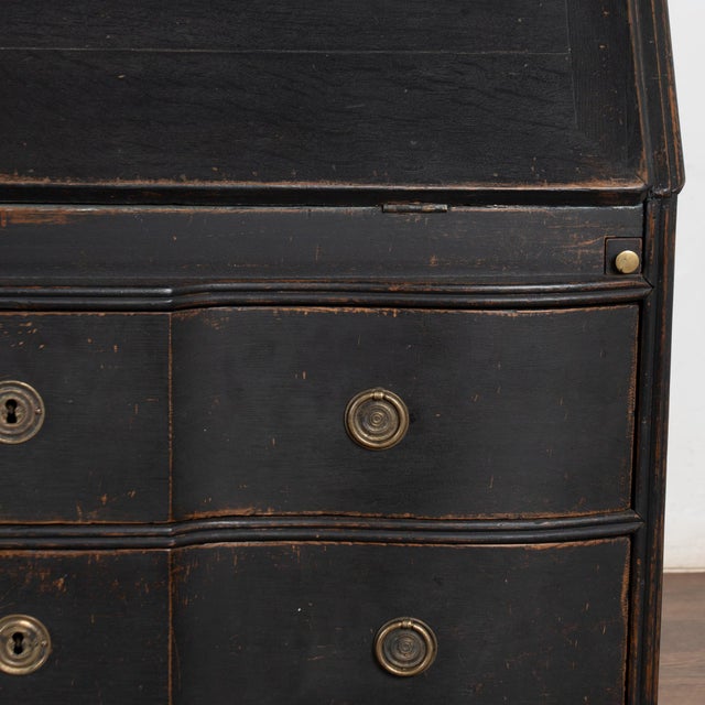 Late 18th Century Black Oak Secretary Bureau From Denmark For Sale - Image 11 of 16