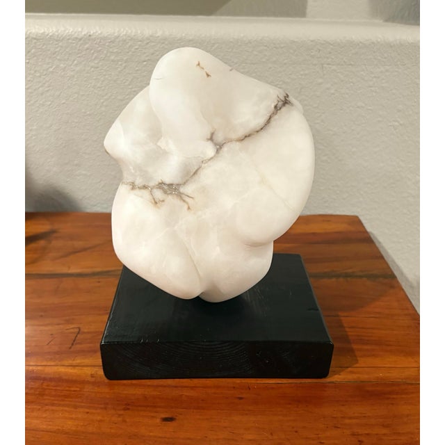 Abstract Mid-Century Modern Abstract Carrara Marble Sculpture (9.5” High) For Sale - Image 3 of 12