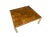 Vintage 1970s Burl Wood & Brass Coffee Table | Hollywood Regency Milo Baughman Style | Parquet Burl Cocktail Table For Sale - Image 13 of 16