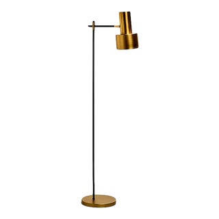 Contemporary Sunburst Floor Lamp, Brass For Sale