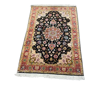 1990s Handwoven Persian Tabriz Area Rug 3'4" X 4'10"