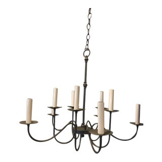 2008 Hubbardton Forge Simple Lines 10-Arm Chandelier For Sale