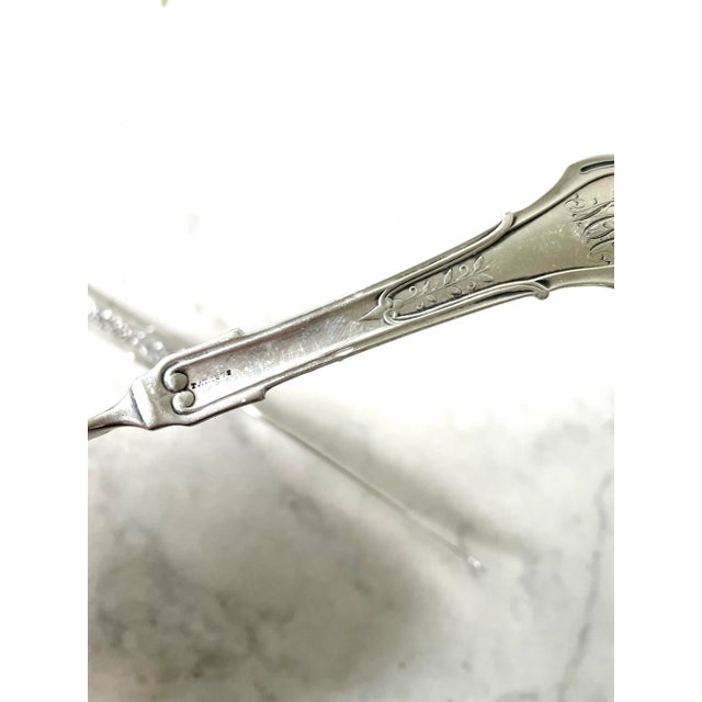Antique Wood and Hughes Sterling Silver Butter Knives - 1875 For Sale In New York - Image 6 of 10
