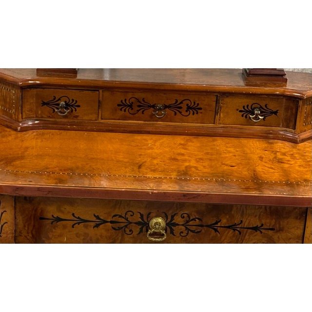 1940s Biedermeier Style Dressing Table With Stool - Set of 2 For Sale - Image 11 of 11