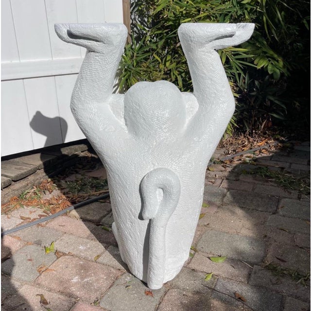 Glass 1970s Monkey Form Composite & Glass Console Sofa Table For Sale - Image 7 of 12