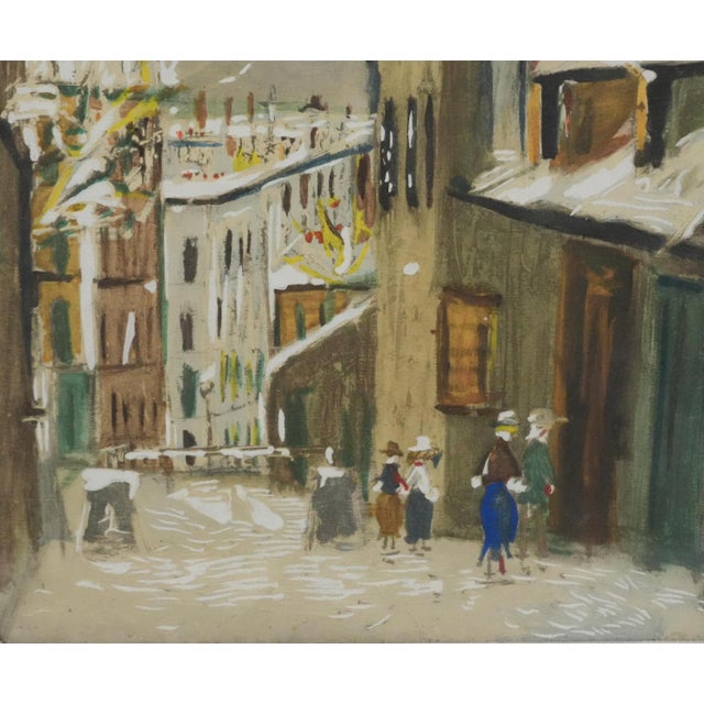 Maurice Utrillo, Montmartre, Rue du Mont-Cenis sous la neige, Lithograph For Sale - Image 7 of 8