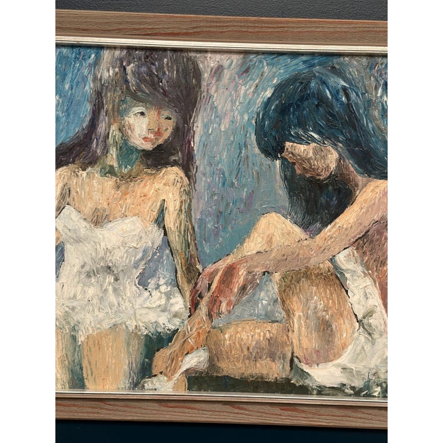 Ebbe Höglund, Ballet Dancer, Break, Oil Painting on Canvas, Framed For Sale - Image 15 of 18