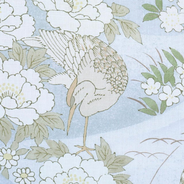 Traditional Schumacher Golden Hills Fabric In Sky For Sale - Image 3 of 5