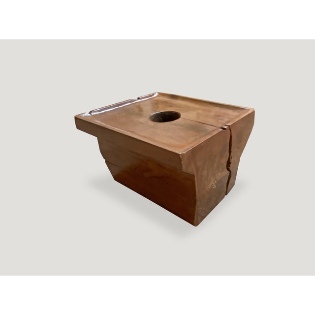 2010s Andrianna Shamaris Natural Teak Wood Coffee Table For Sale - Image 5 of 6