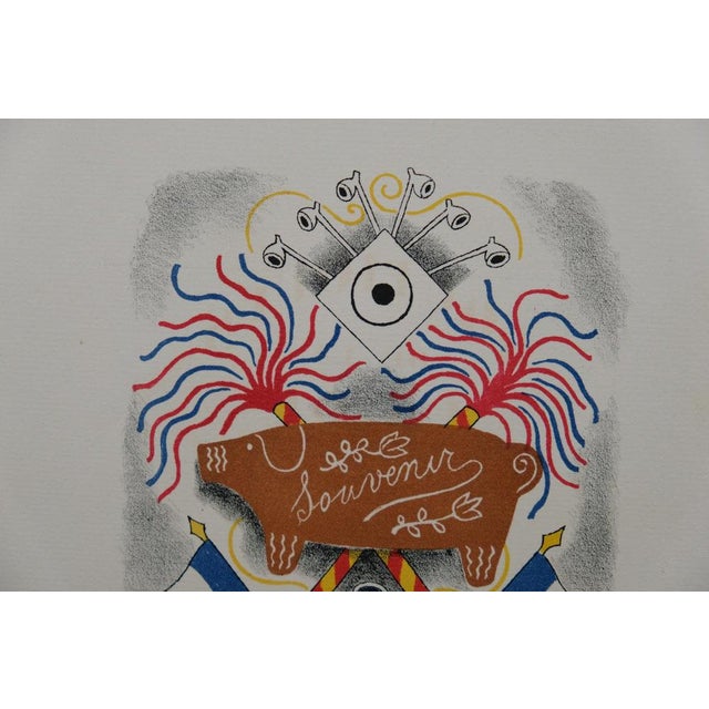 Lucien Boucher, Le cadeau souvenir, Lithograph For Sale - Image 5 of 6