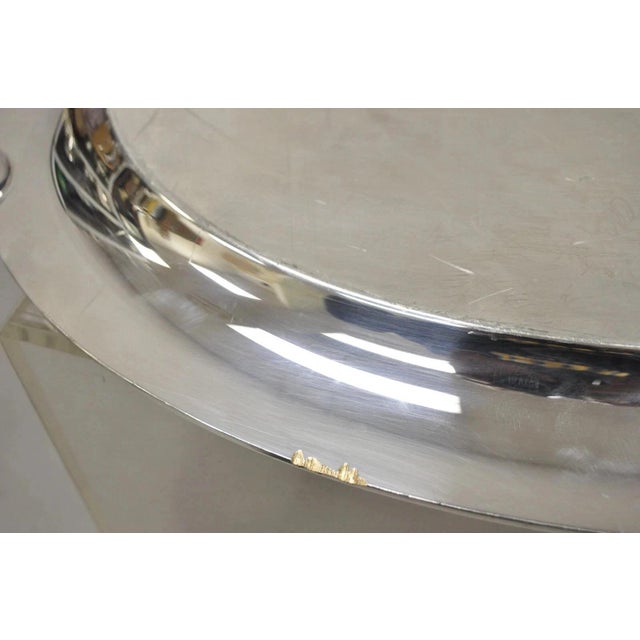 Late 20th Century Wm Rogers & Son Victorian Rose 1982 Silver Plated Oval Serving Platter Tray For Sale - Image 9 of 12