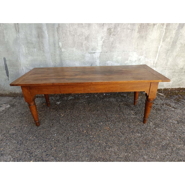Wood Craft Table in Walnut For Sale - Image 7 of 18