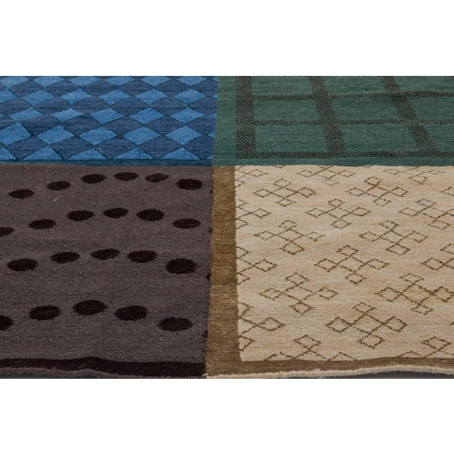 Modern Contemporary Traditional Nepalese Handmade Wool Rug by Doris Leslie Blau For Sale - Image 3 of 6
