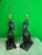 Black 1990s Contemporary Pair of Black Whippet Dog Lamps For Sale - Image 8 of 13