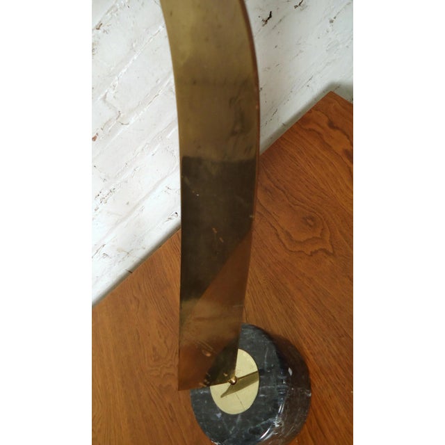 Curtis Jere Curtis Jeré Abstract Chrome & Brass Ribbon Sculpture For Sale - Image 4 of 10