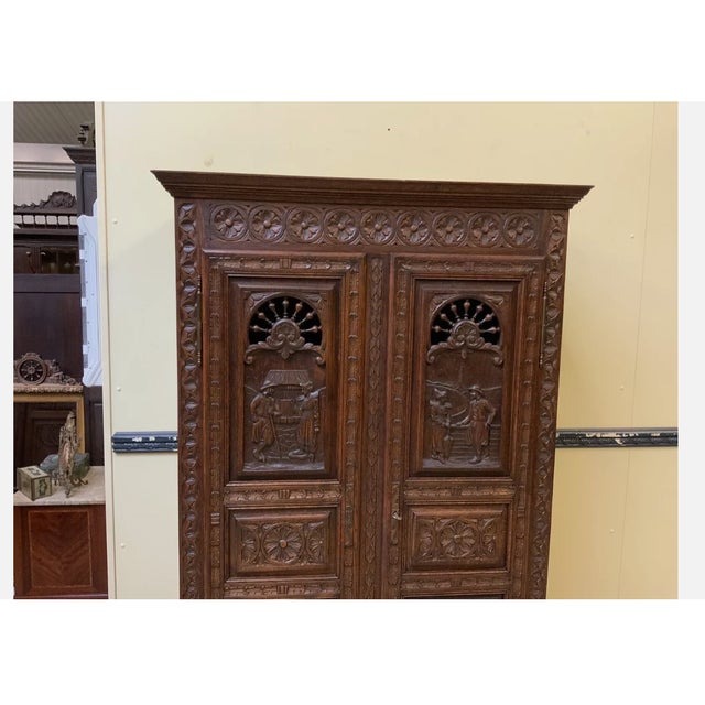 Antique Breton Cupboard, Linen Cupboard For Sale - Image 4 of 8