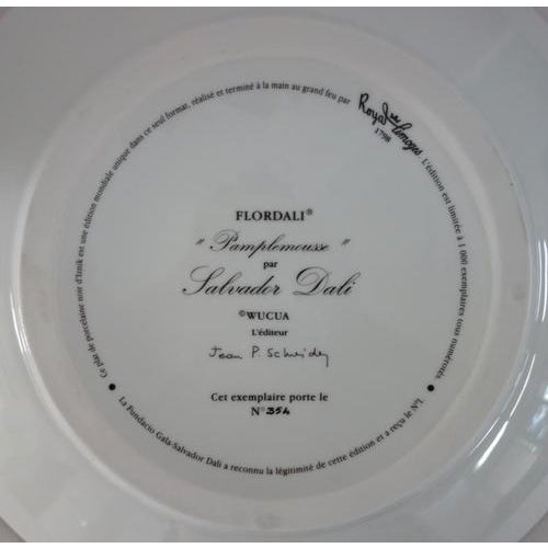Porcelain Grapefruit Plate from Salvador Dali For Sale - Image 9 of 10