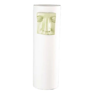 Italian Ceramic Naso Juncone Vase in Green Craquelé by Marco Segantin for VGnewtrend For Sale