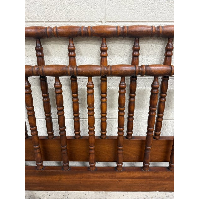Vintage Full Size Jenny Lind Spindle Bed Spool Headboard and Footboard For Sale - Image 10 of 12
