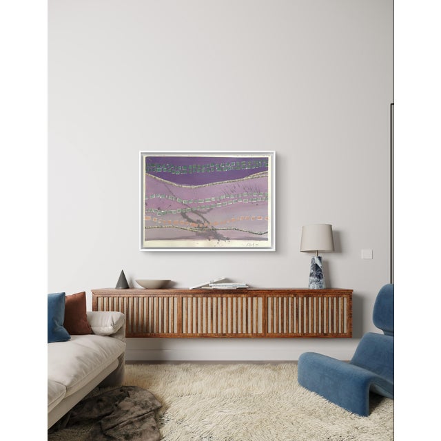 Abstract Barbara Beck 1986 Abstract Acrylic Painting on Paper - Signed/Dated/Unframed For Sale - Image 3 of 9