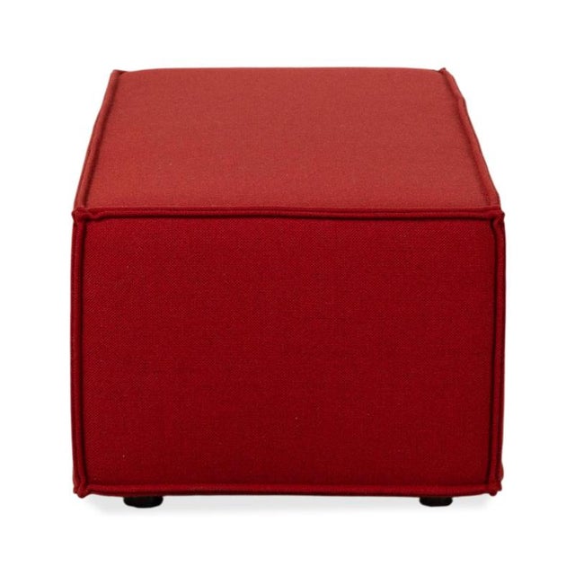 Trio Stool in Red Fabric from COR For Sale - Image 9 of 10