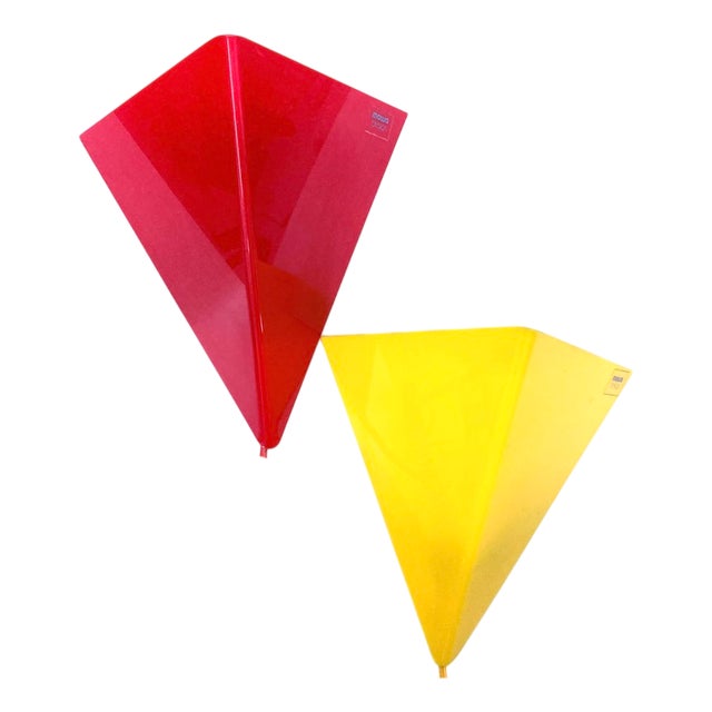 Two Triangular Wall Lamps by Mawa Design, 1980s, Set of 2 For Sale