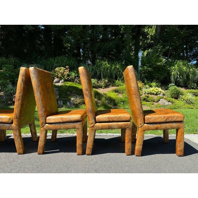 Set of 6 Parsons Dining Chairs Milo Baughman for Thayer Coggin For Sale In New York - Image 6 of 12