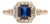 Ceylon Blue Sapphire Ring With Earth-Mined Diamond Accents: Solid 14k Gold, Size 6.75 For Sale