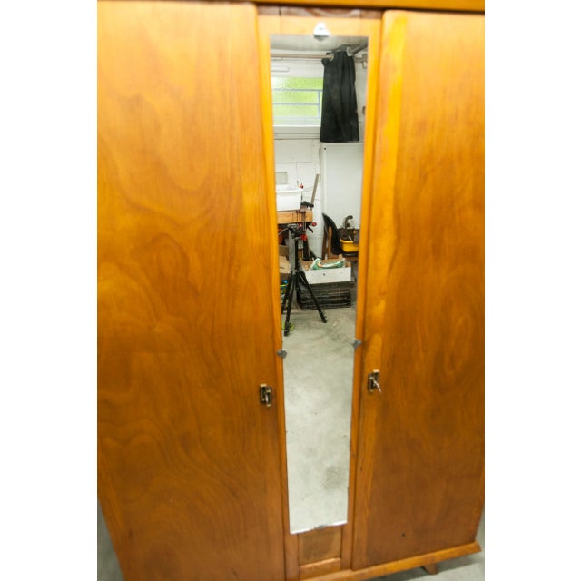 Parisian Wardrobe with Mirror, 1950s For Sale - Image 6 of 18