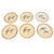 A delicate and poetic set of Limoges porcelain dessert plates, each adorned with a finely hand-decorated bird perched...