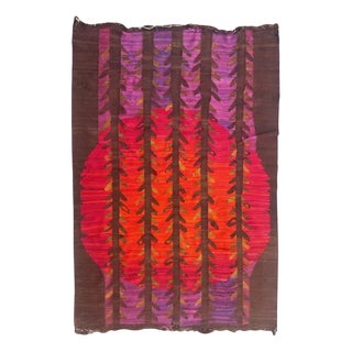 Scandinavian Handwoven Rug, 1960s For Sale