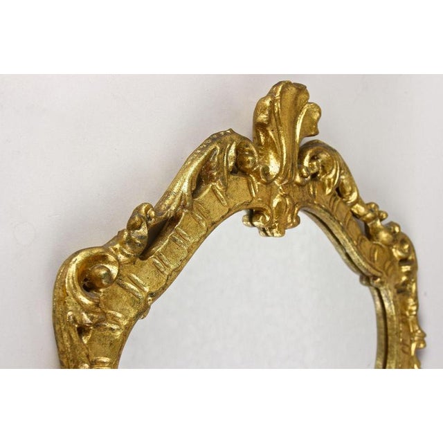 Late 18th Century Baroque Handcarved Gilt Wall Mirror, Italy, 1790s For Sale - Image 5 of 18
