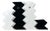 Postmodern Black and White Glass Candleholder by Halskov & Dalsgaard for Holmegaard, Set of 4 For Sale