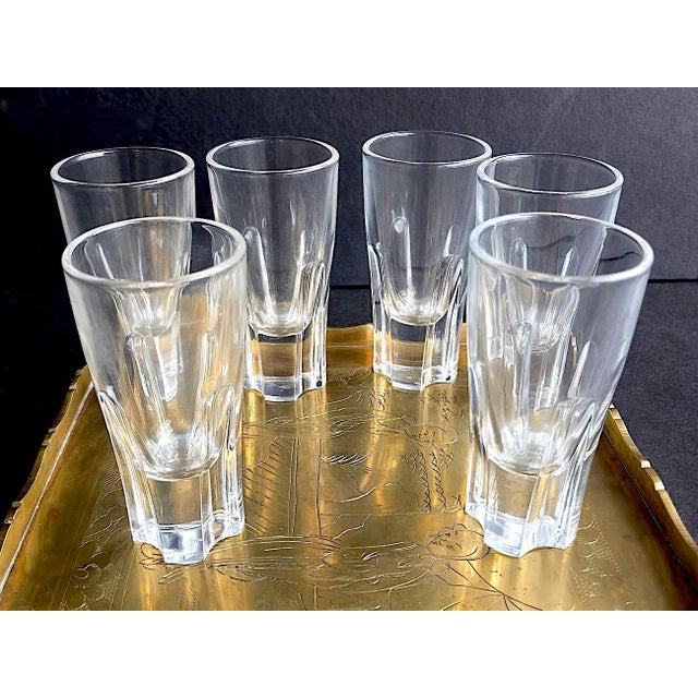 1960s 1960s Italian Shot/Vodka Glasses Designed by Carlo Moretti for Vetretria Borgonovo, Set of 6 For Sale - Image 5 of 12