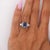 2.51 Carat Oval Blue Sapphire & Mixed Diamond Platinum Filigree Ring, Size 4 For Sale - Image 10 of 12