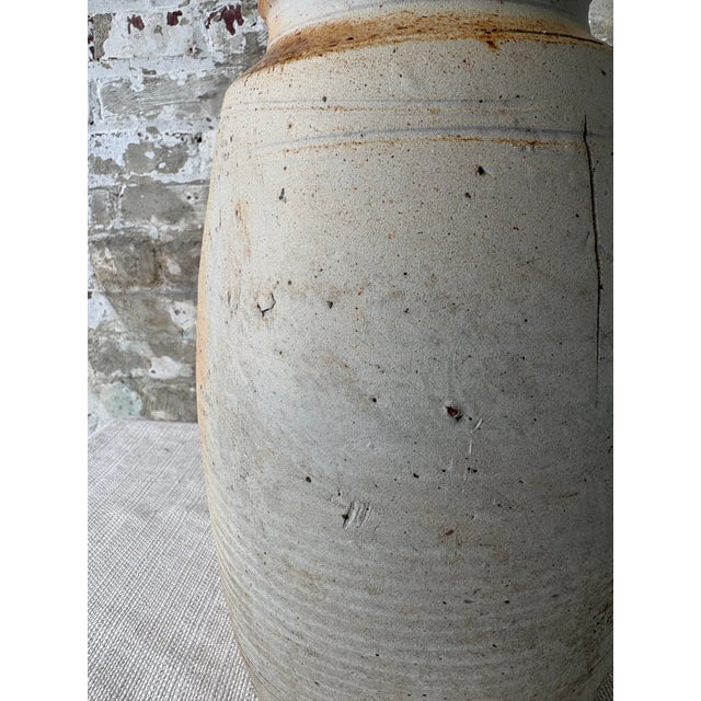 2020s Rustic Handcrafted Stoneware Vase / Large Primitive Ceramic Vessel For Sale - Image 5 of 7