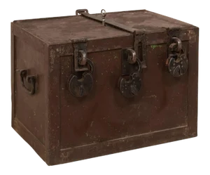 19th Century Swedish Iron Trunk Safe