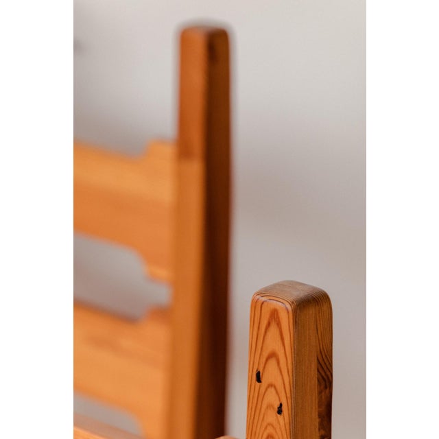 Vintage Swedish Dining Chairs in Pine, 1970s, Set of 6 For Sale - Image 8 of 14